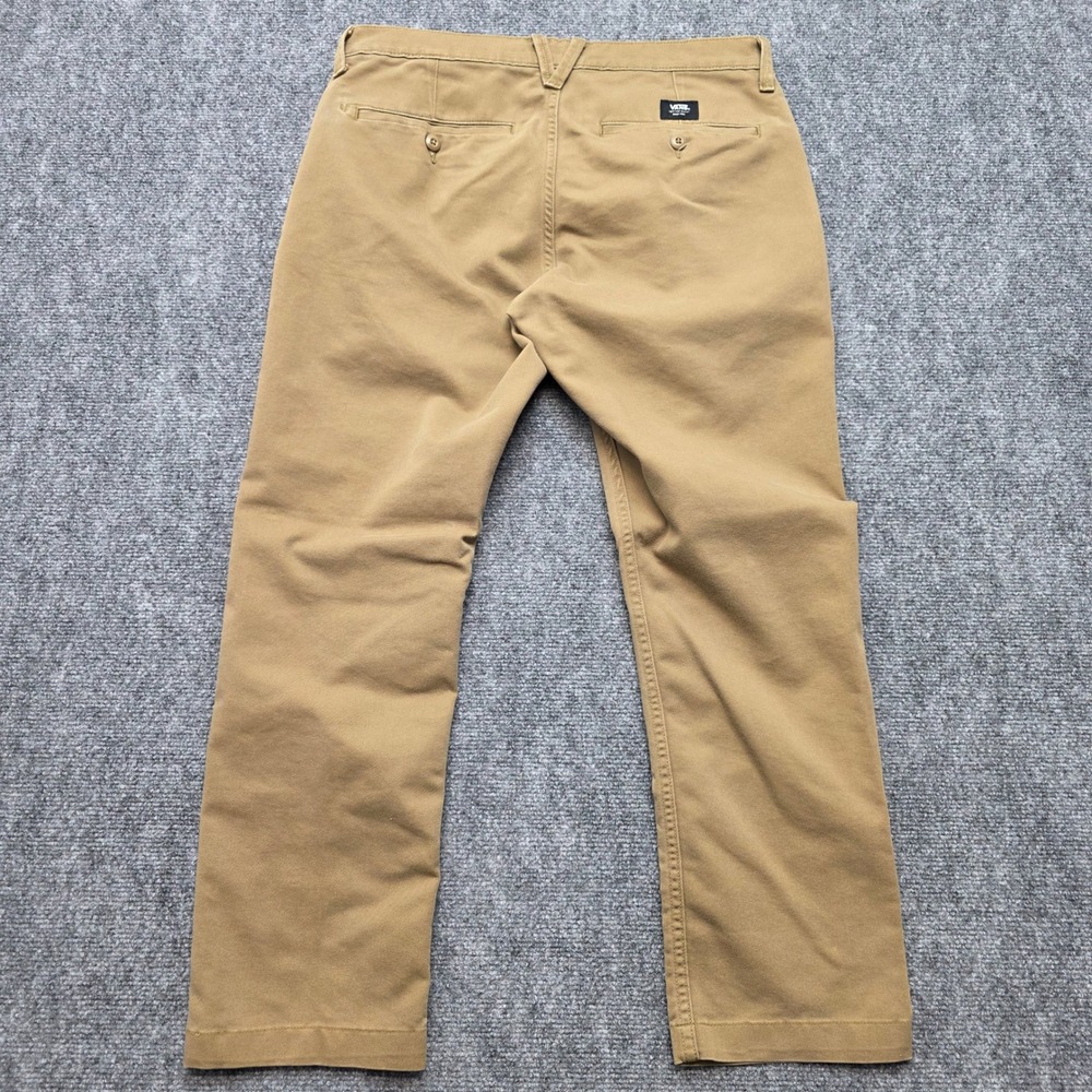 Vans Chino Pants Mens 32 Khaki Slim Fit Stretch Skate Streetwear Casual Workwear - Picture 2 of 15